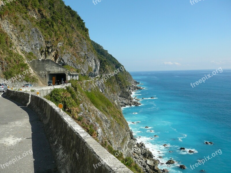 Taiwan Sea Cliff Blue Free Photos