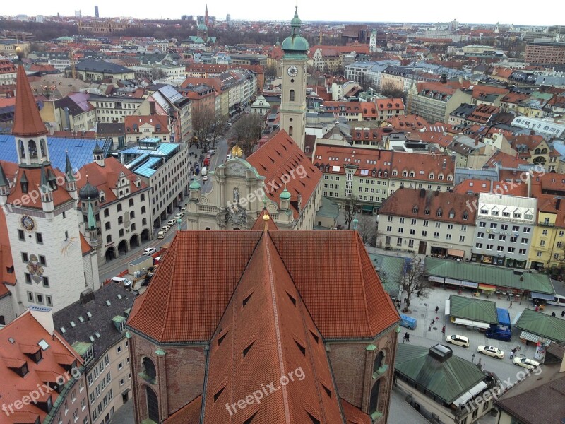 Munich Bavaria Downtown Houses Magnificent Buildings