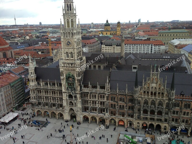 Munich Town Hall Marienplatz Bavaria Free Photos