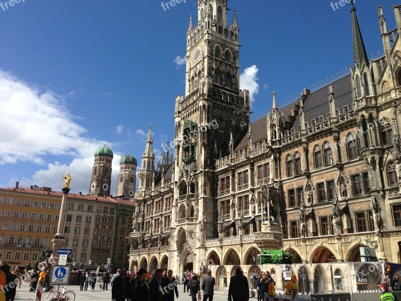 Munich Marienplatz State Capital Town Hall Bavaria