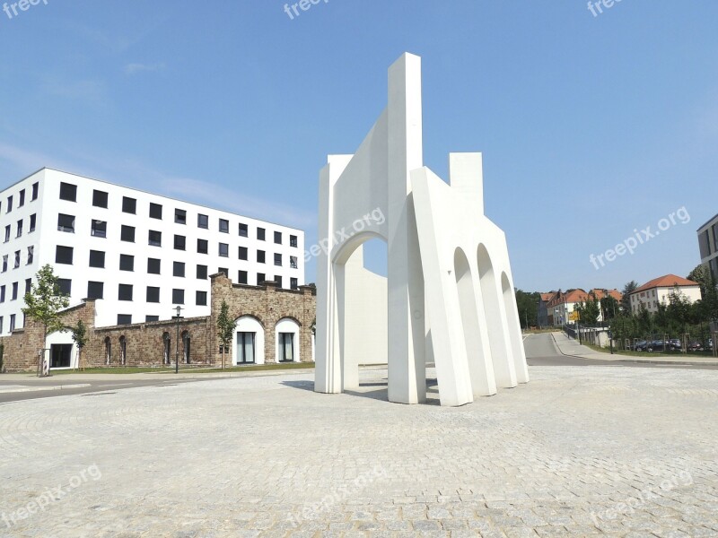 Architecture Perspective White Figure Art