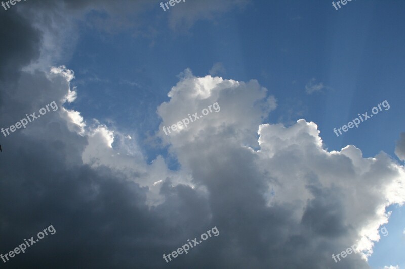 Clouds Blue Sky Light Backlight Light On Edges