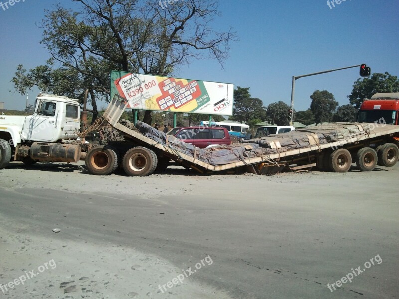 Truck Accident Broken Hard Last