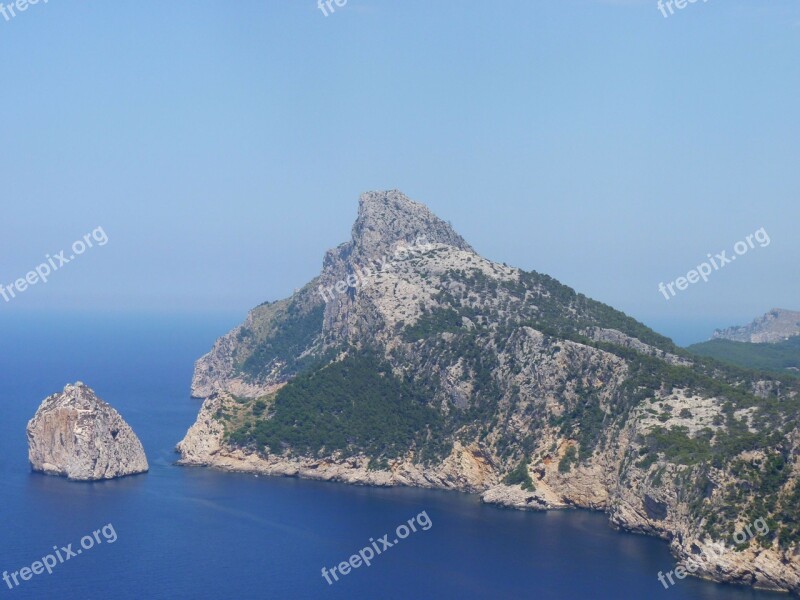 Cliffs Mallorca Spain Rock Sea