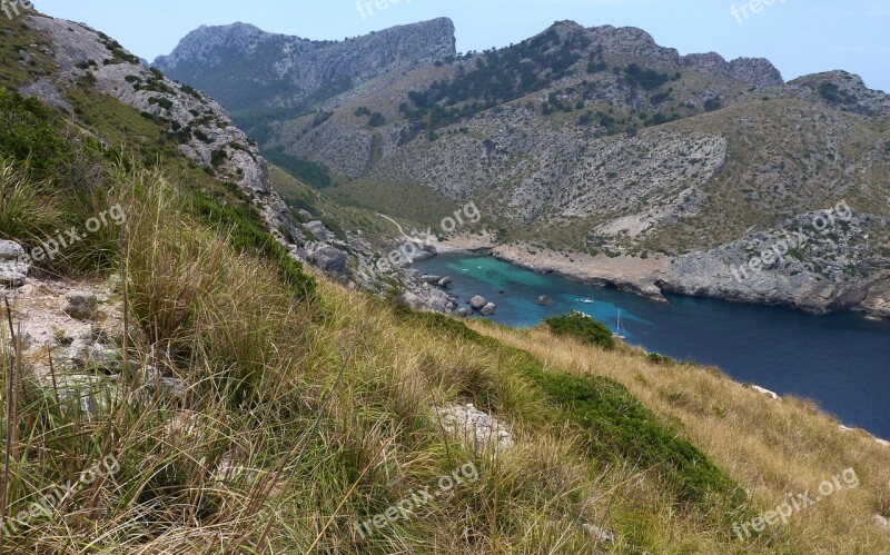 Bay Mallorca Rock Mountains Spain