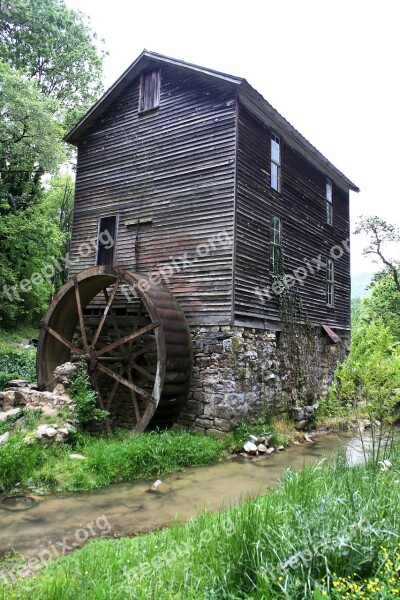 Mill Gatlinburg Tennessee Building Water Wheel