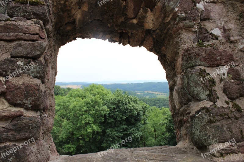 Castle Window Ruin Nature Stone