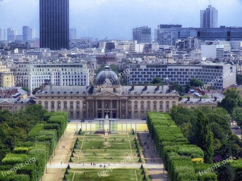 Paris France Buildings Architecture Walkway