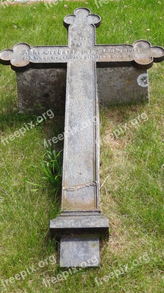 Headstone Christian Resting Place Cemetery Old