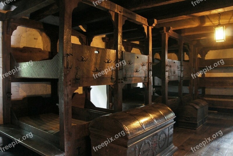 Castle Dormitory Middle Ages Youth Hostel Bunk Bed