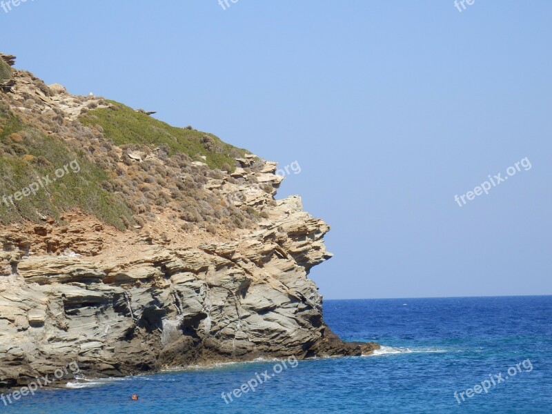 Greek Islands Andros Cyclades Cycladic Sea