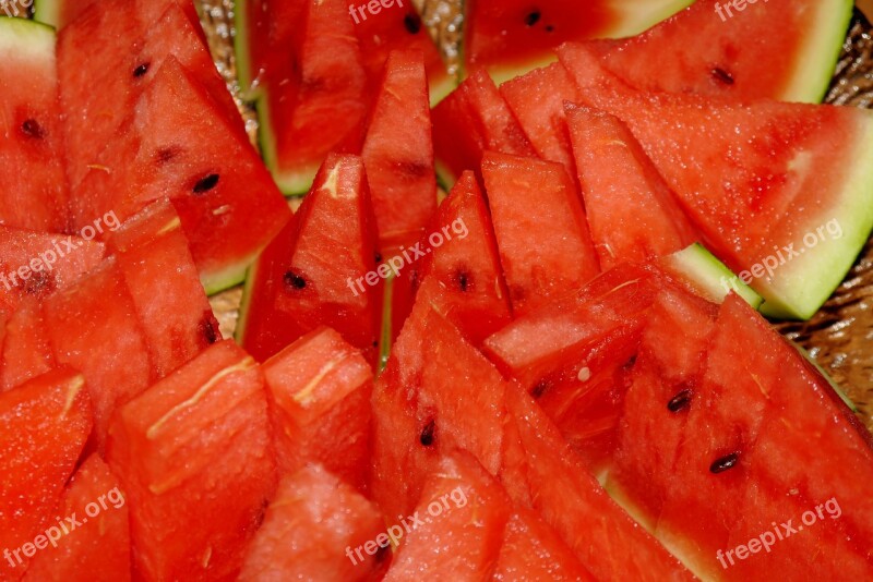 Melon Watermelon Red Green Fruit