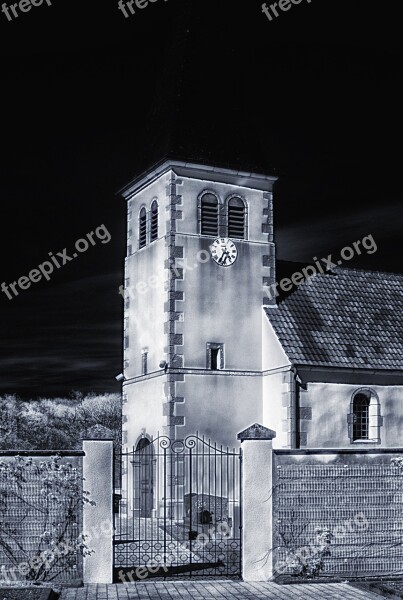 Abergement-la-ronce France Church Night Evening