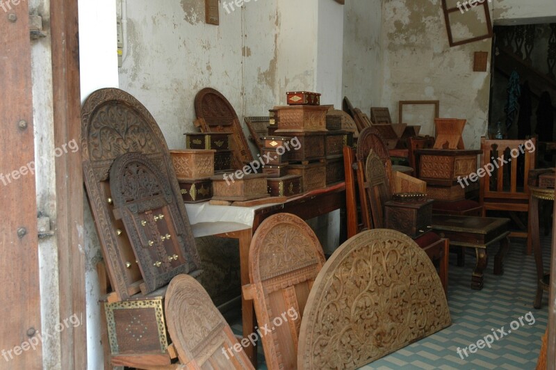 Woodwork Woodcarving Door Workshop Zanzibar