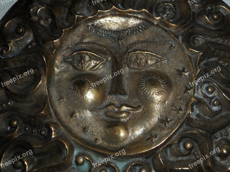 Face Sun Smile Friendly Metal