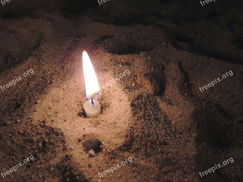 Candle Fire Light Sand Rest