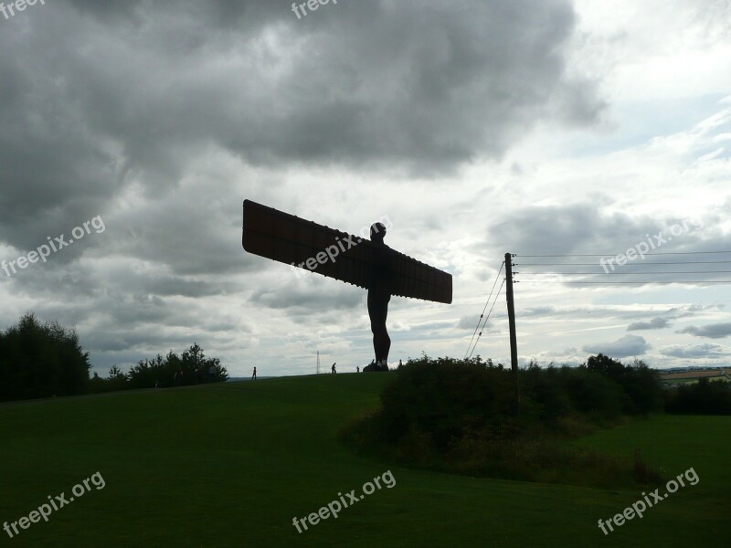 Angel North Dusk Angel Of The North Sunset