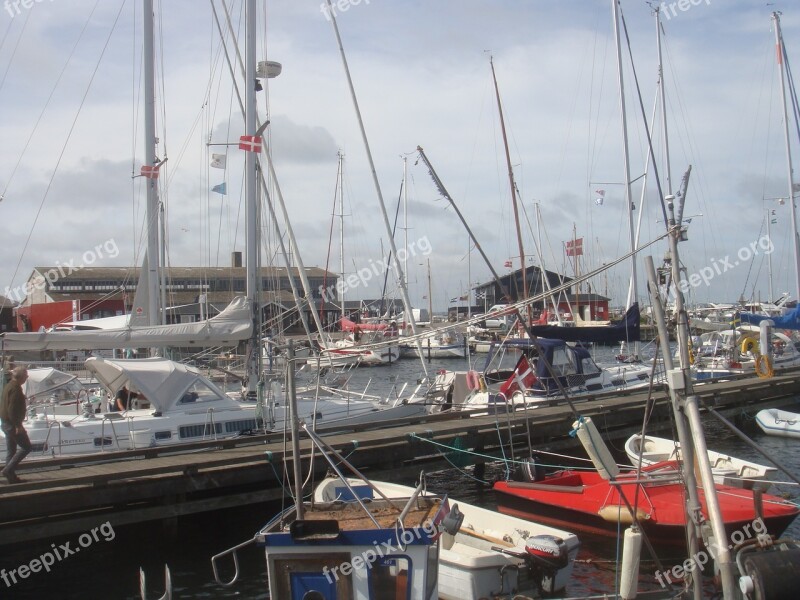 Hundested Denmark Boats Harbor Harbour