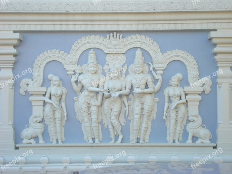 Sculptures Temple Spiritual Religion Hindu