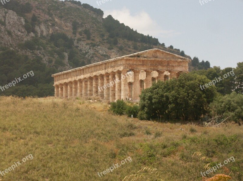 Temple Sicily Greek Free Photos