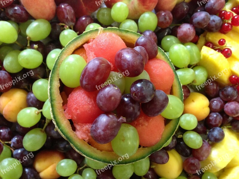 Fruit Grapes Melon Currants Colorful