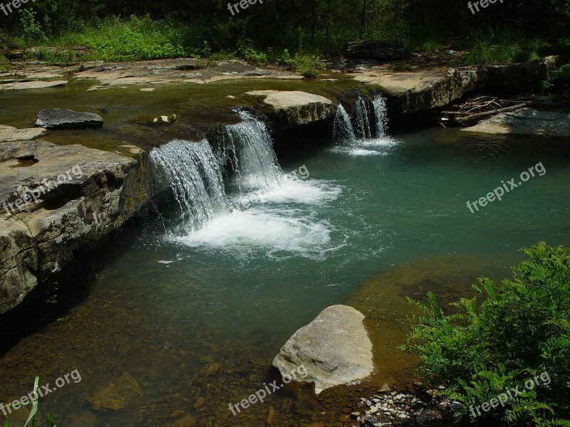 Ozark Stream Waterfall Stage Coach Butterfield Trail