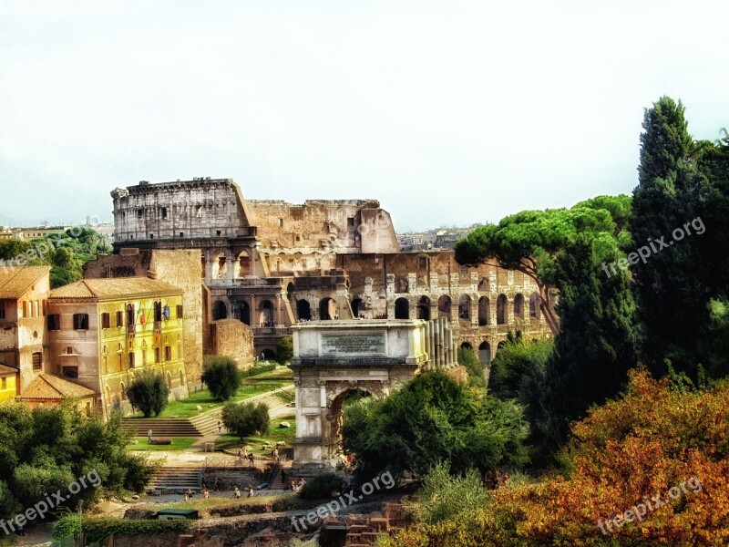 Rome The Colosseum Italy Historic Historical