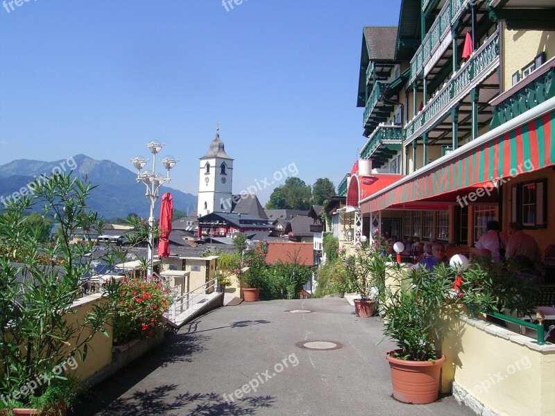 Lake Wolfgang Salzburger Land Enormous Towers Free Photos