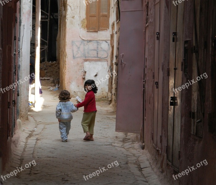 Morocco Children Play Girl Girls