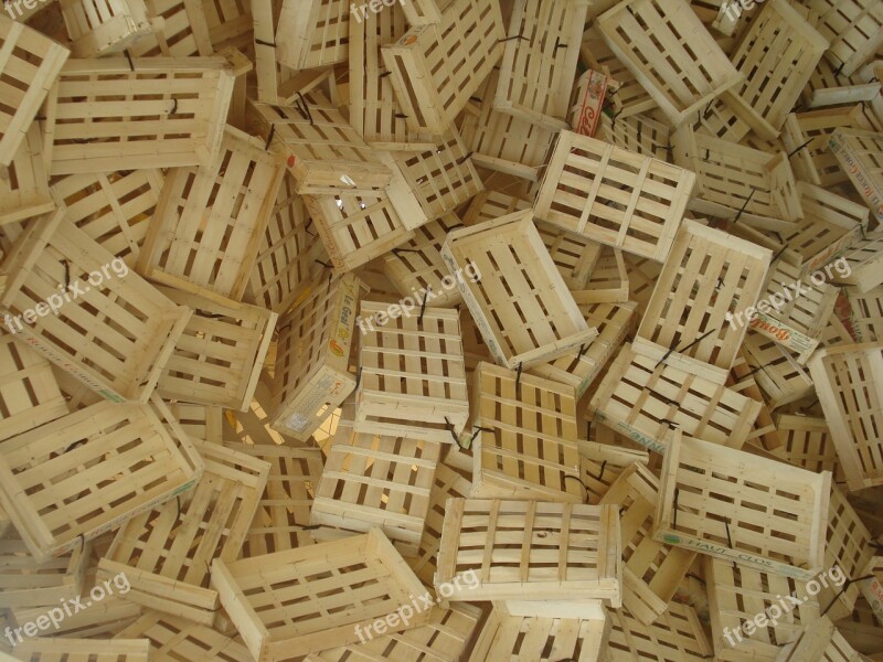 Wooden Boxes Stack Wooden Box Pile Wood