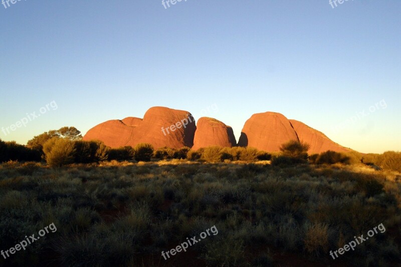 Tjuta Kata Australia Outback Landscape Dusk