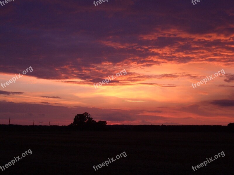 Sunset Abendstimmung Light Twilight Free Photos