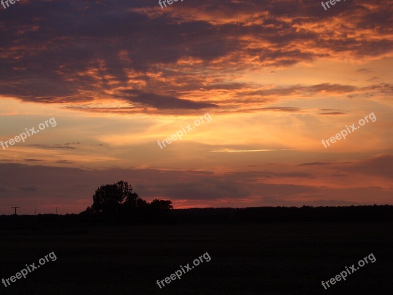 Sunset Abendstimmung Twilight Light Free Photos