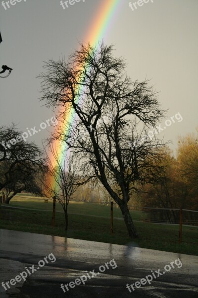 Rainbow Road Landscape Free Photos