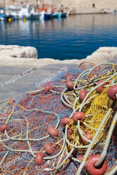 Fishing Net Harbor Boat Fish Marine