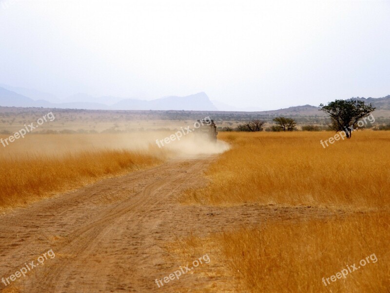 Range Rover Vehicle Dust Cloud Grass Yellow Grass