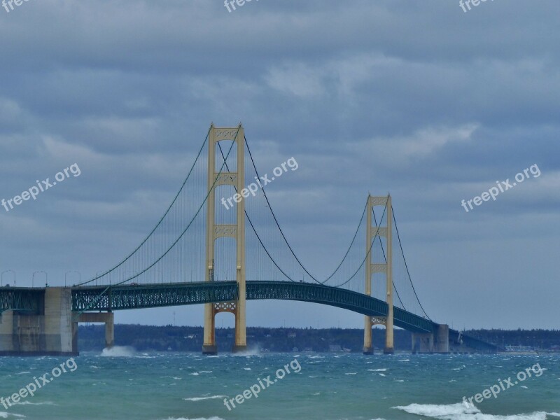 Bridge Mackinac Mackinaw City Mighty Mac Big Mac