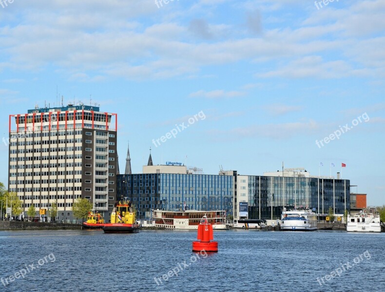 Amsterdam City Holland River Ij Center