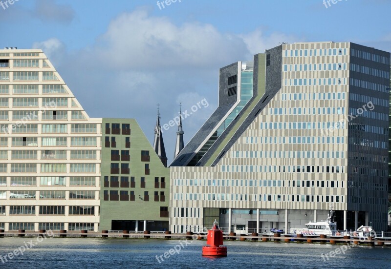 Amsterdam City Holland River Ij Center