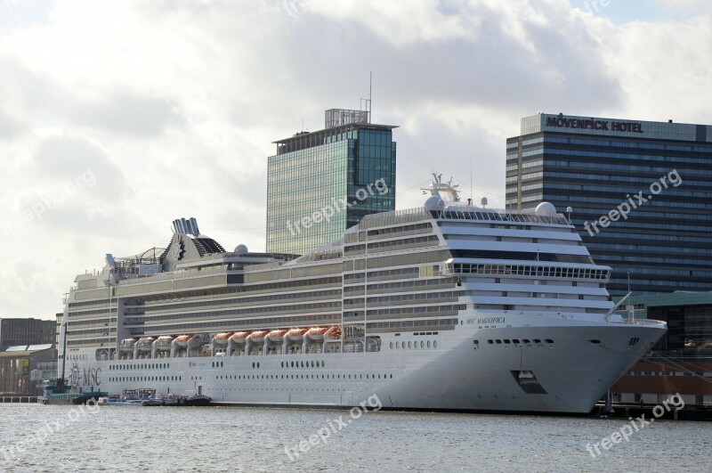 Amsterdam City Holland River Ij Center