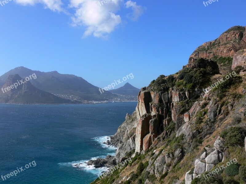 Rocks Cliffs Sea Bay Hout Bay