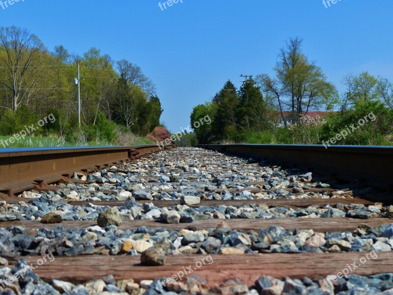 Train Tracks Train Railroad Rails Rail Road