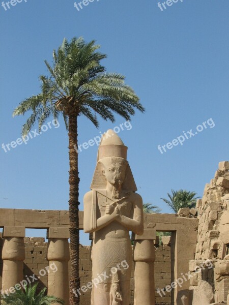 Hieroglyphics Egypt Monument Column Luxor