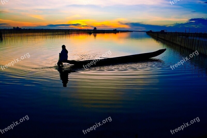 Vietnam Dawn Lagoon Hue Sunrise