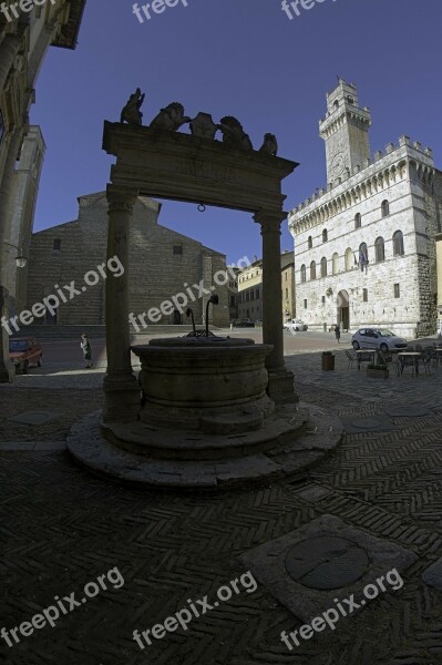 Cathedral Montepulciano Well Main Square Town Hall