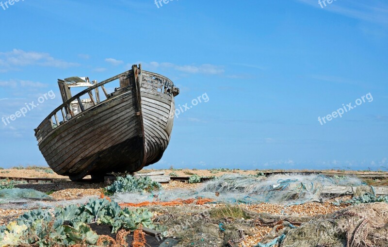 Fishing Boat Boat Wooden Wood Broken