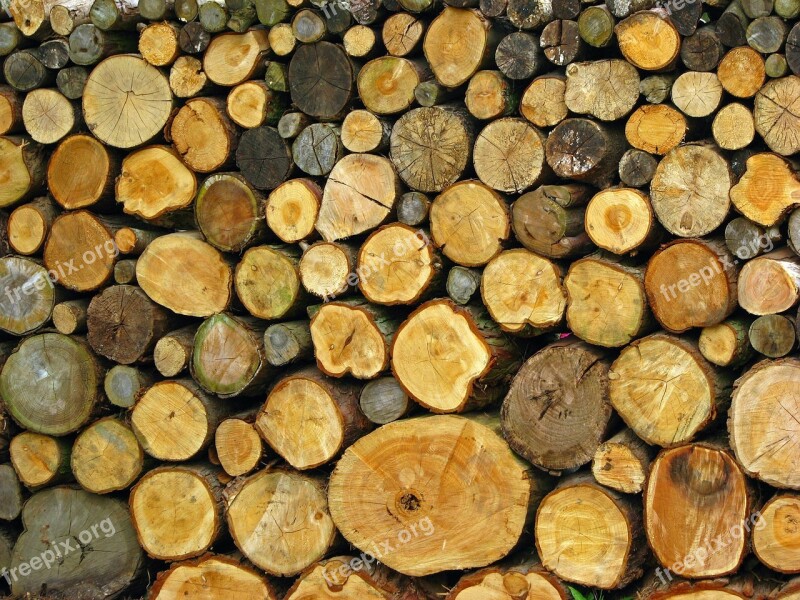 Log Logs Pile Stack Wood