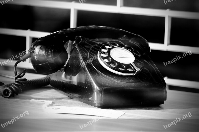 Telephone Phone Call Old Black