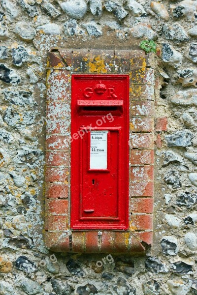 Post Box Postbox Mail Box Letter Box Red