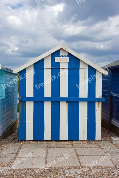 Beach House Beach Hut Hut Wooden Stripes